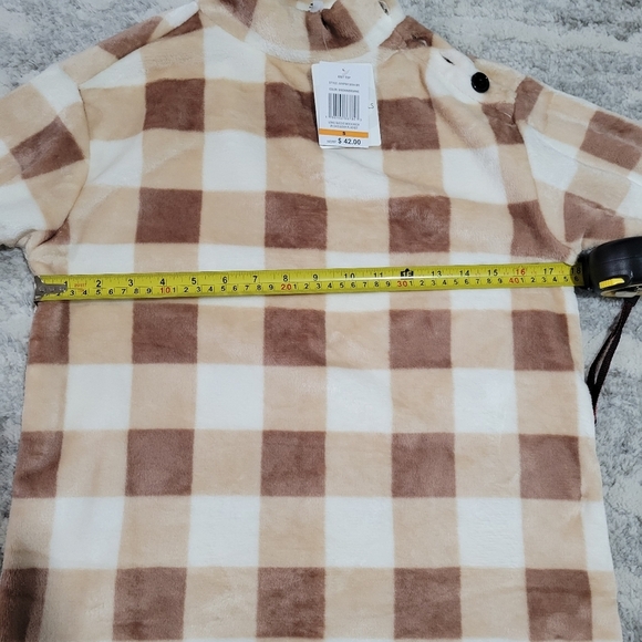 Plaid Button-Shoulder Sweater - Picture 7 of 10